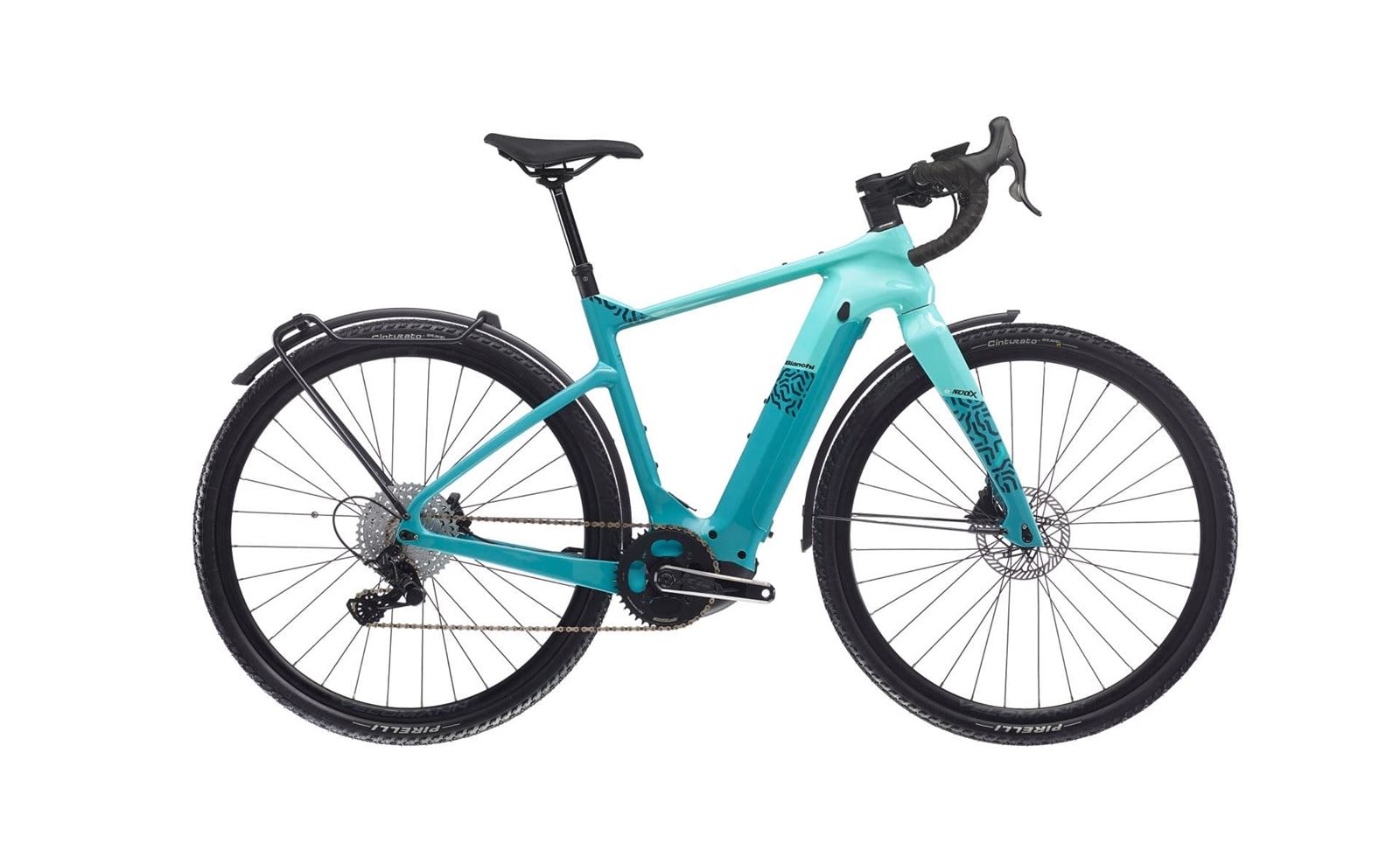 BIANCHI e-Arcadex Tourer - TOUR APEX BOSCH 500  BICICLETA ELECTRICA GRAVEL Glacier Full Glossy (Celeste) - Imagen 1