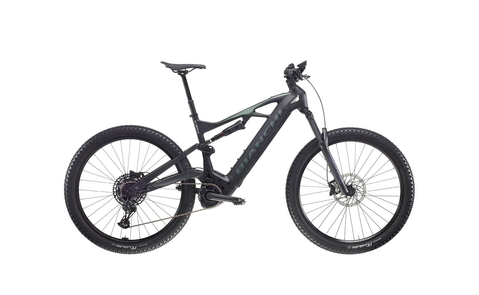 BIANCHI    e-Vertic FX-Type - NX/GX 12sp BLACK/GREEN MATT BICICLETA ELECTRICA - Imagen 1