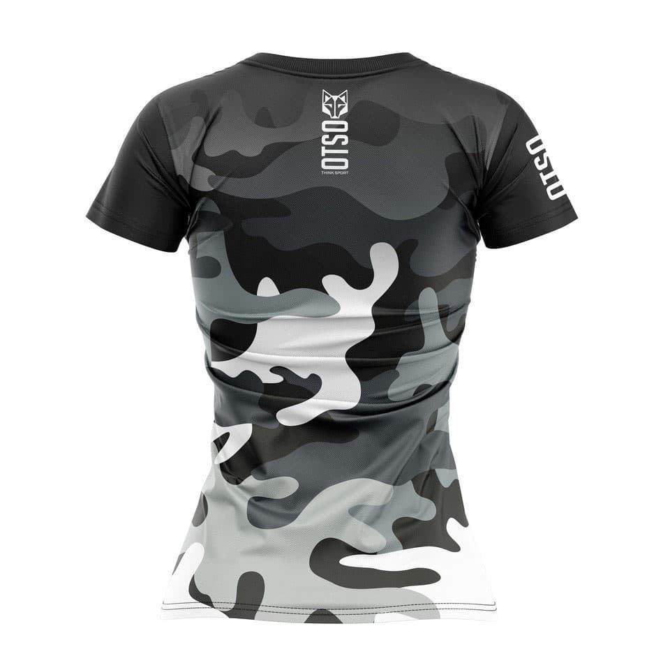 Camiseta Running OTSO Manga Corta Mujer Camo Grey. ÚLTIMA UNIDAD!! TALLA S - Imagen 2