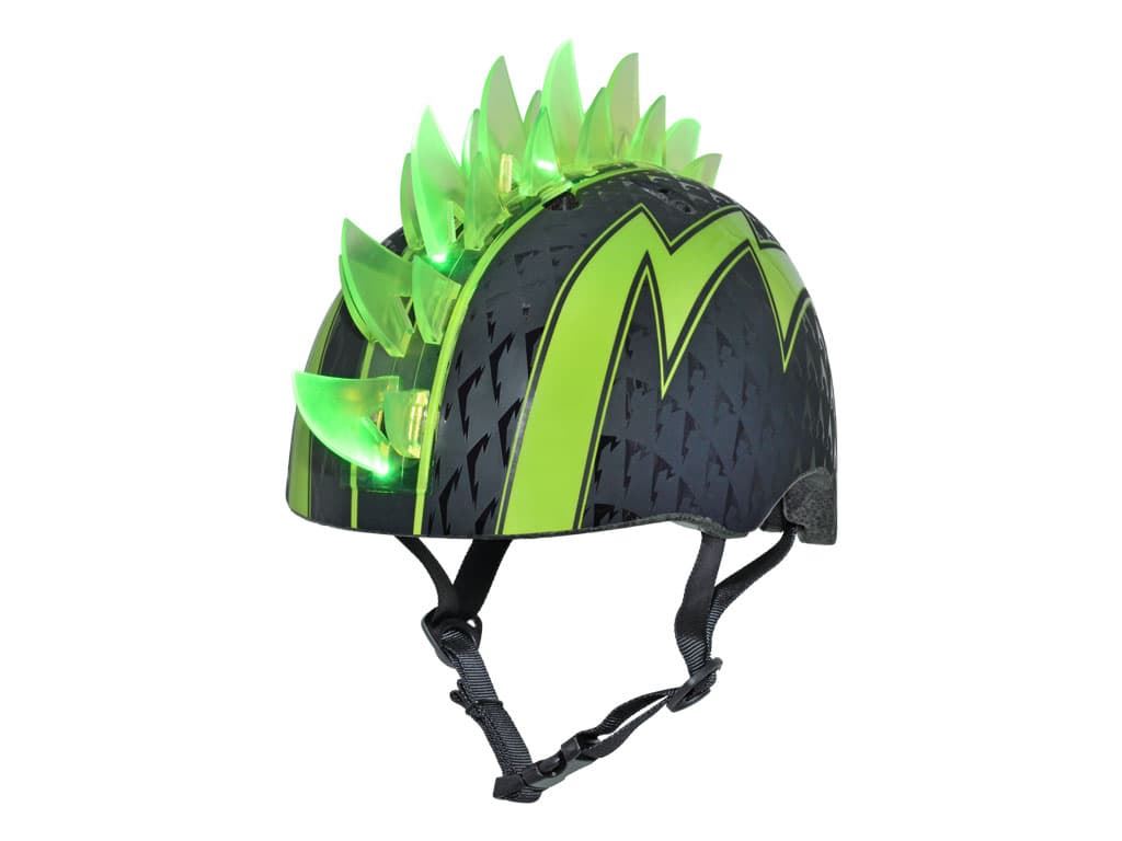 Casco Infantil RASKULLZ Cresta Verde con luz - Imagen 1