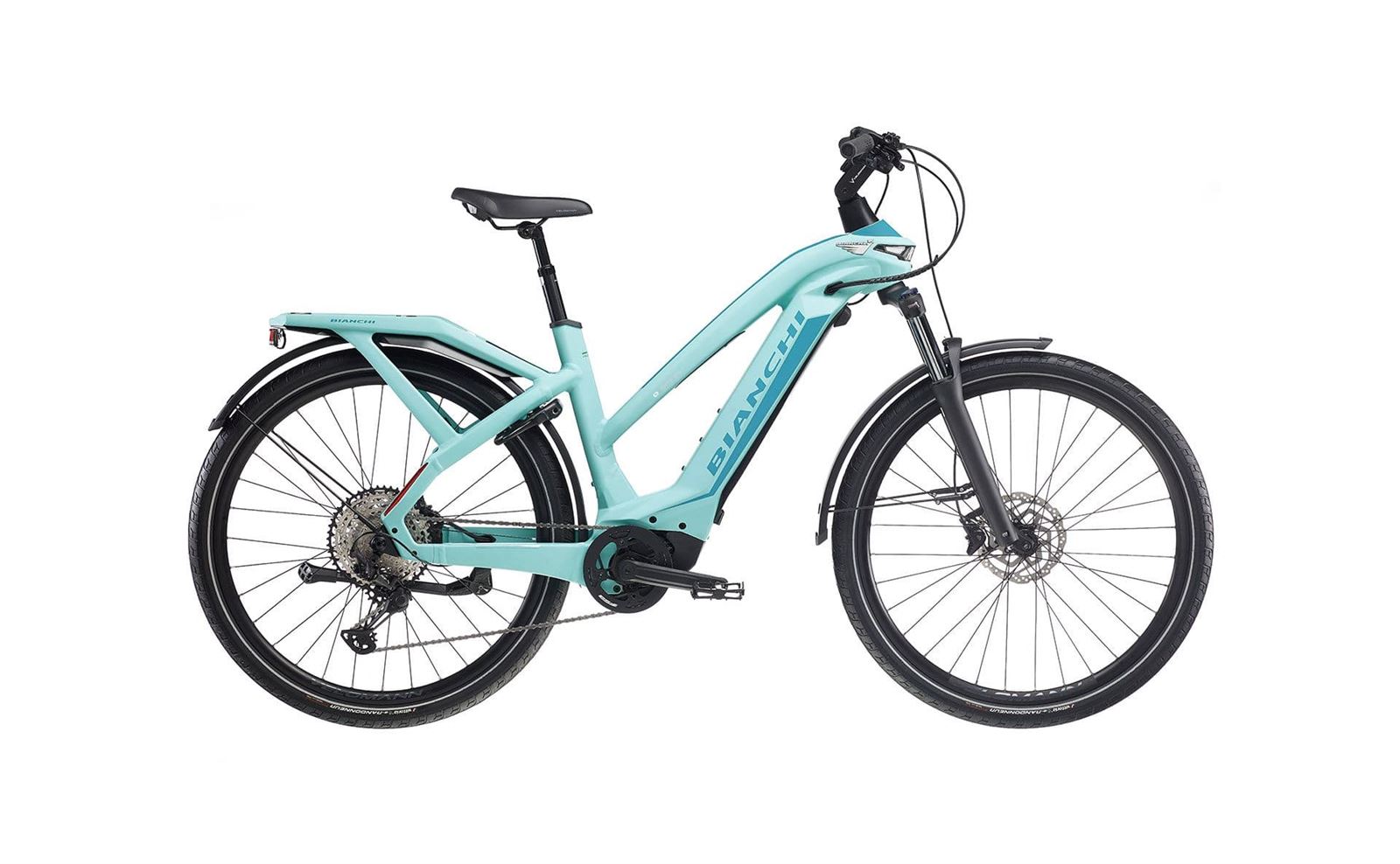 E-BIKE BIANCHI e-Omnia T Type Step-Through. AZUL CELESTE - Imagen 1