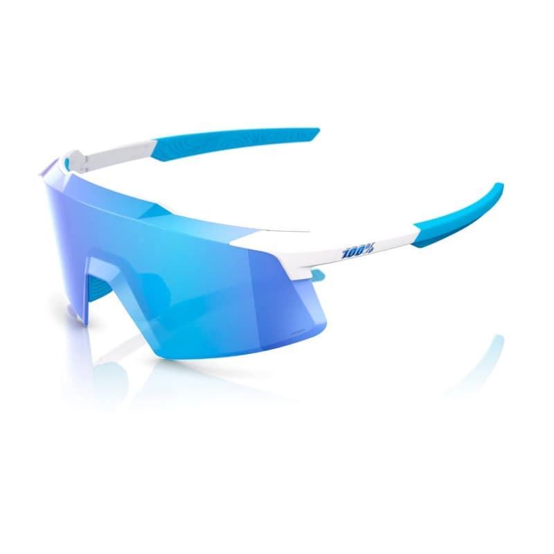 GAFAS 100% AEROCRAFT Matte White|Lente Hiper Blue Mirror - Imagen 1