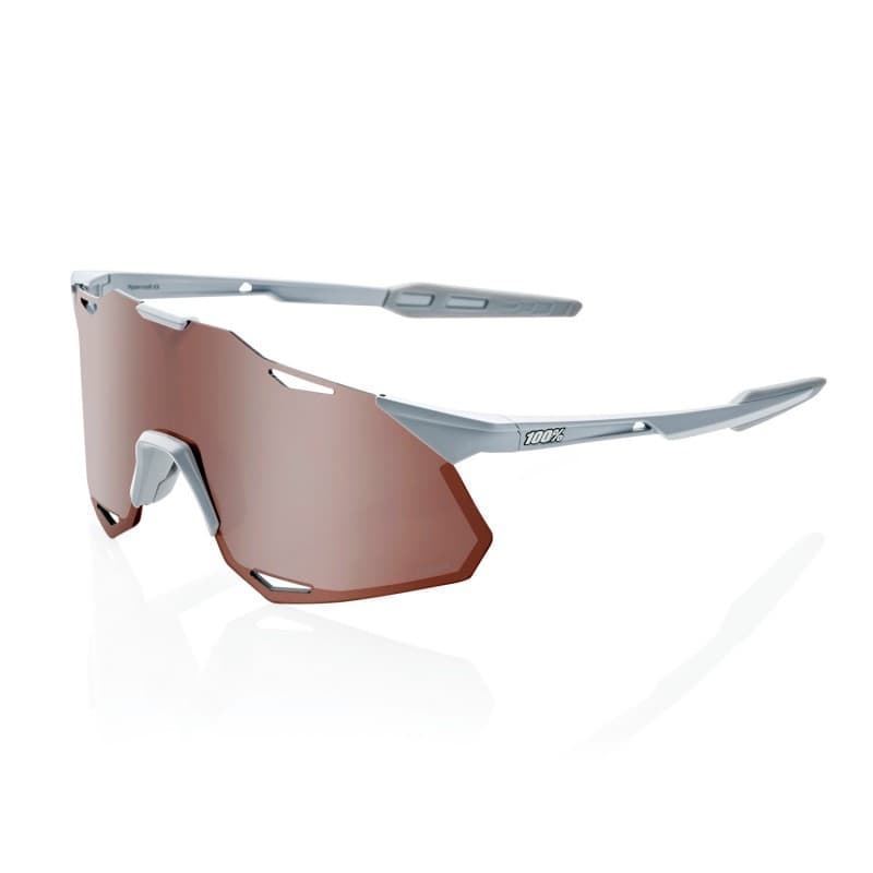 Gafas 100% HYPERCRAFT "Matte Stone Grey - Lente: Hiper Crimson Silver Mirror" - Imagen 1