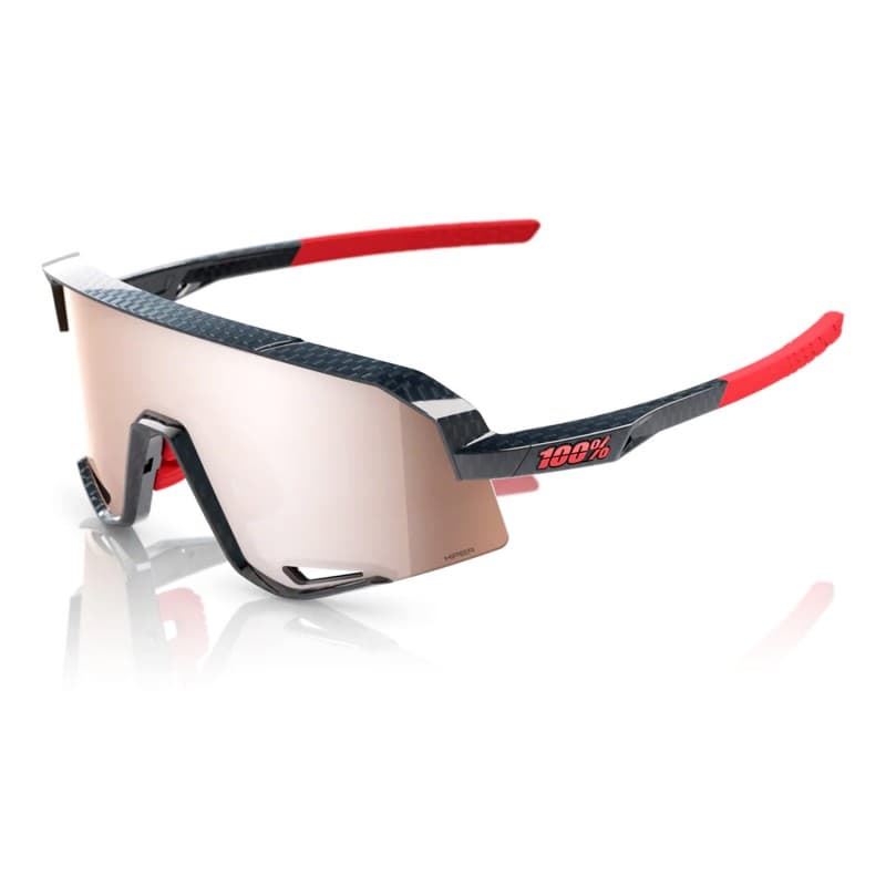 GAFAS 100% SLENDALE Gloss Carbon Fiber HiPER® Crimson Silver Mirror Lens - Imagen 1