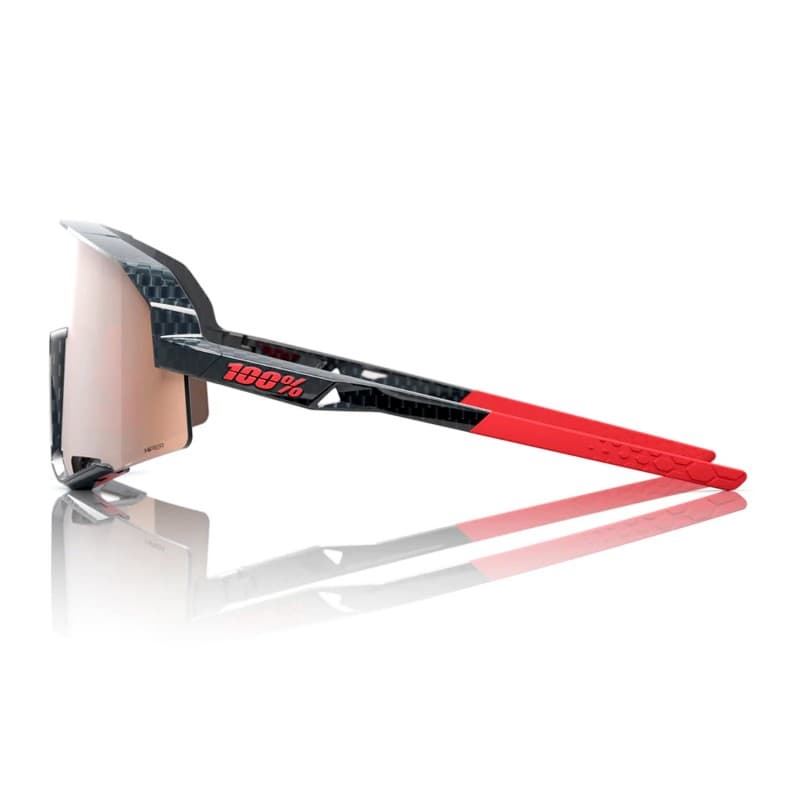 GAFAS 100% SLENDALE Gloss Carbon Fiber HiPER® Crimson Silver Mirror Lens - Imagen 2