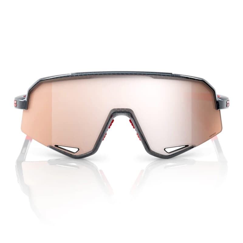 GAFAS 100% SLENDALE Gloss Carbon Fiber HiPER® Crimson Silver Mirror Lens - Imagen 3