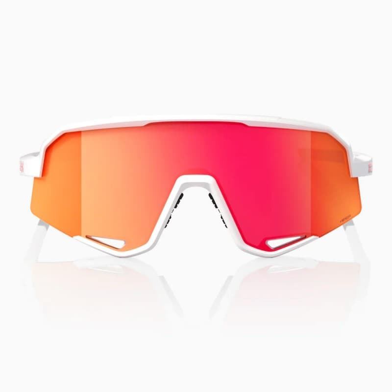 GAFAS 100% SLENDALE Matte White HiPER® Red Multilayer Mirror Lens - Imagen 3